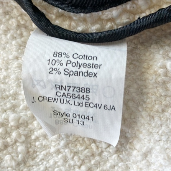 Like New J. Crew Black and Cream Colorblock Boucle Double Zipper Jacket - Picture 8 of 8